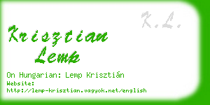 krisztian lemp business card